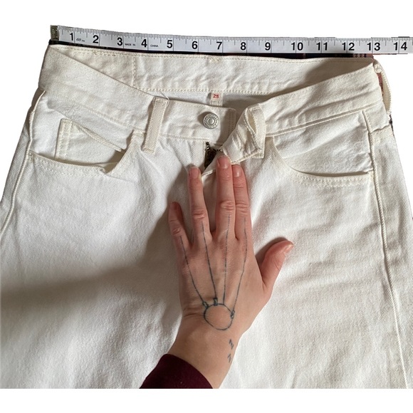 White Wide Leg Levis - Picture 6 of 8
